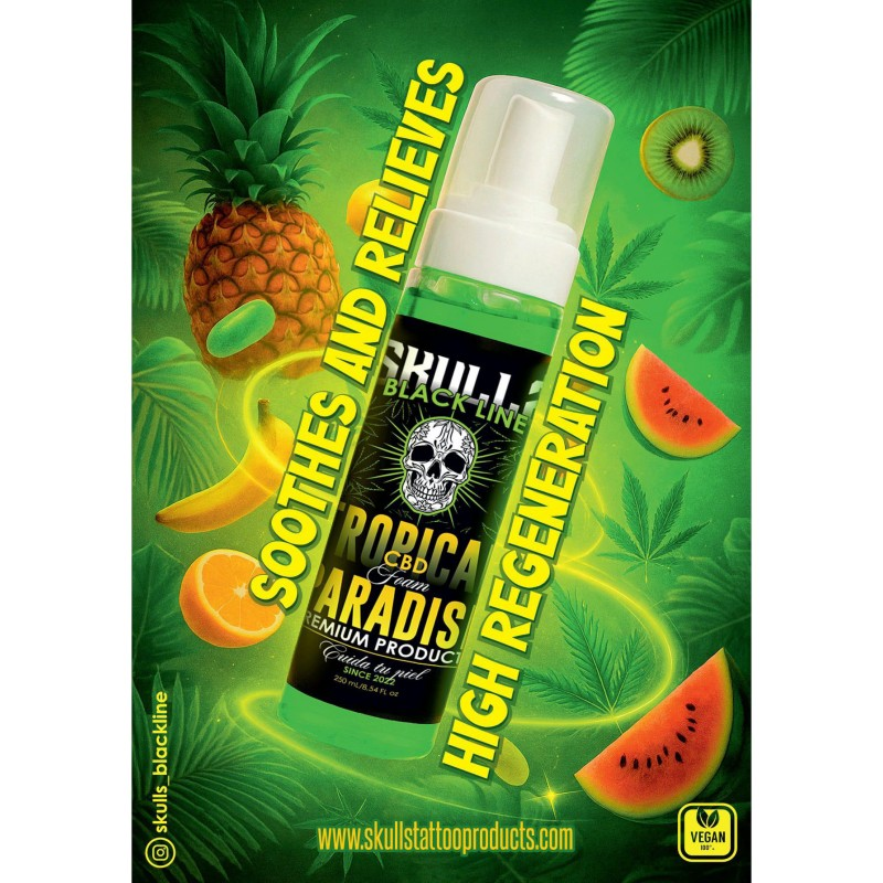 Skulls 2 Blackline - Savon Mousse CBD - 250ml