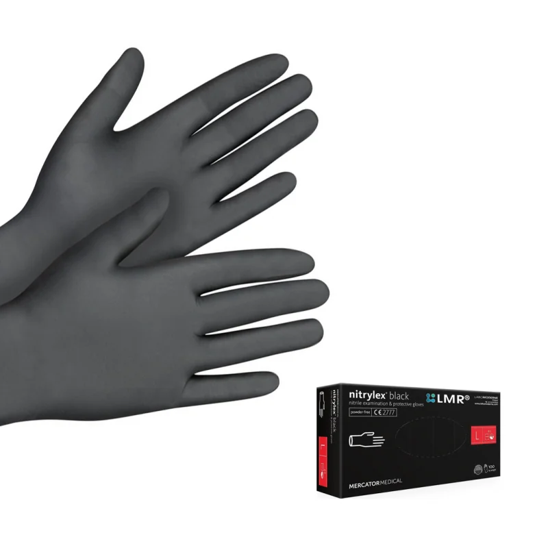 Boite de 100 Gants Nitrylex Mercator Noir
